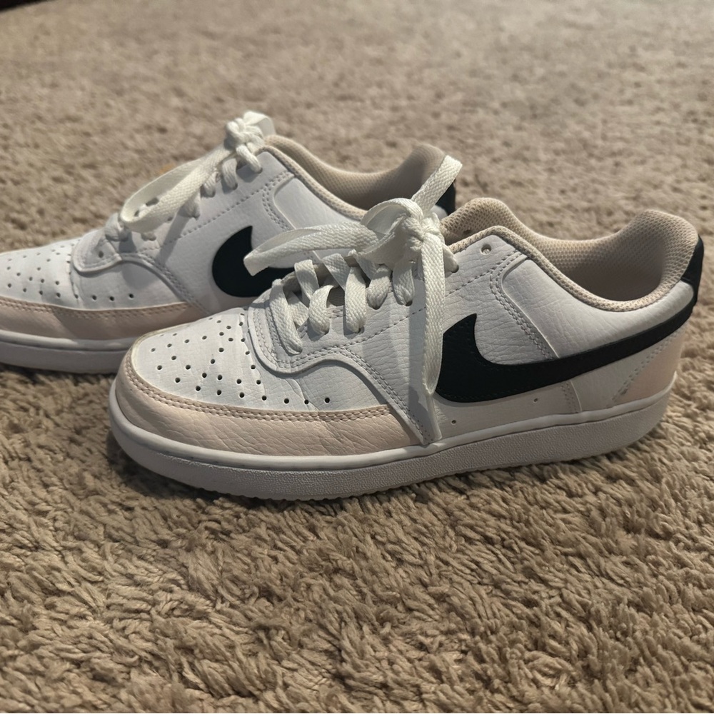 White and Black Nike Sneakers
